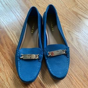 Bright Blue Coach Loafers